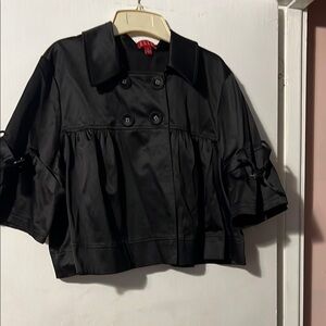 Black Double-Breasted Women's Jacket